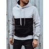 Pánska mikina s kapucňou Dstreet BX5798 Farba: Šedá - svetlo, Veľkosť: XXL