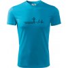 Jesus Saved My Life kríž ekg - Pánske tričko Fantasy športové - 3XL ( Svetlý tyrkys )