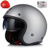 OTVORENÁ MOTOCYKLOVÁ PRILBA SHIRO DALLAS RETRO SKÚTER CHOPPER + CLONA NA STRIEŠKU
