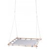 WOODY Houpací čtverec s textilií, 100cm