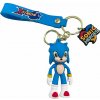 Detská kľúčenka Ježko Sonic modrý s pútkom a karabínou