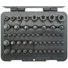 Hlavice zástrčné a nástrčné, Torx T6-T70, Ribe 8IP-60IP a E-profil E4-E24, sada 52 dílů, Welzh (Welzh Werkzeug)