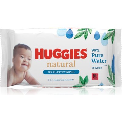 Huggies Natural Pure Water vlhčené obrúsky pre deti 48 ks