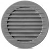 Vetracia mriežka okrúhla s golierom d60 mm a sieťkou - sivá - MIKAWI 66-0003