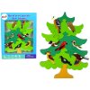 Lean Toys Drevený vtáčí strom DIY Drevené puzzle bloky trojrozmerné