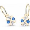 Cutie Jewellery Zlaté detské náušnice C2153-10-X-1 modrá