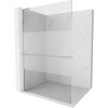 Mexen Kioto+ L, sprchová zástena Walk-In s poličkou a vešiakom 110 x 200 cm, 8mm číre sklo-námraza, brúsená oceľ profil, 800-110-123-97-35