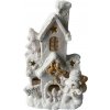 Vianočná ozdoba DKD Home Decor Dom Biela Sneženie 32 x 21 x 52 cm