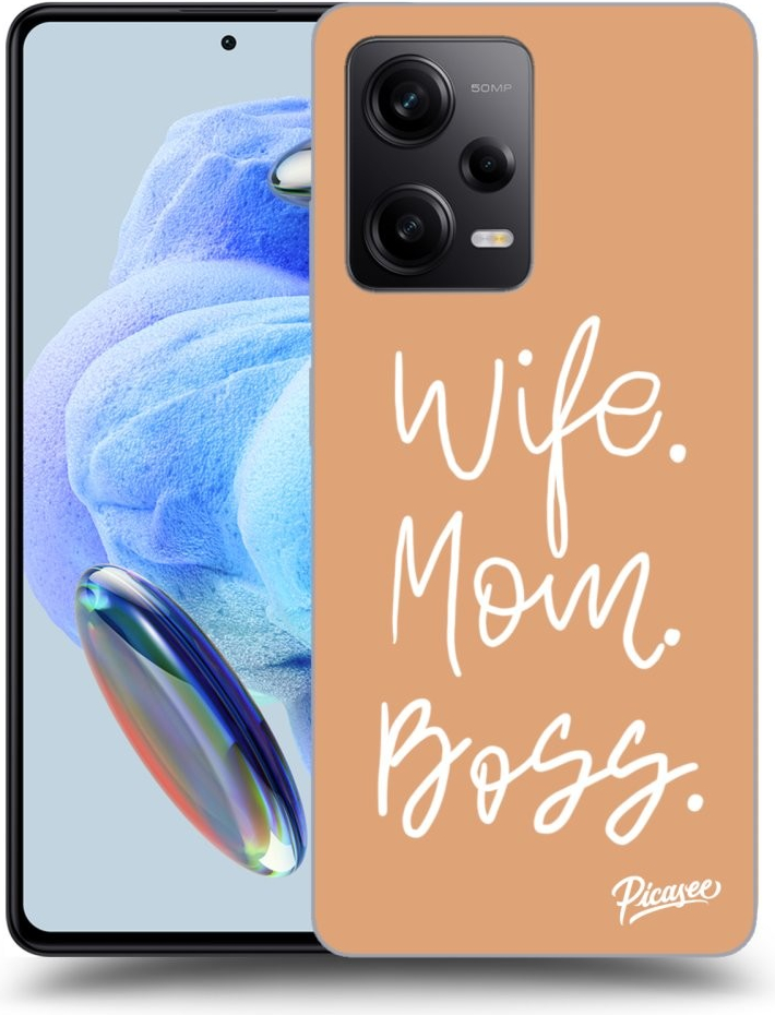 Púzdro Picasee silikónové Xiaomi Redmi Note 12 5G - Boss Mama čierne