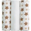 T-TOMI Accessories BIO Bambusové plienky Beige Stars/White 3 Ks