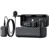 BOYA Microphone Wireless and Wired BOYAMIC 2-01 2.4GHz, AI Powered Noise Cancellation with 2 receivers and 1 transmitter (Type-C) Black EU BOYAMIC-2-01