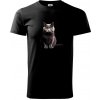 Britská mačka čierna fotka - Tričko extra veľké (5-8XL) - 5XL ( Čierna )