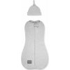 Zavinovačka Sleepee First Step Swaddle s čiapočkou zadarmo svetlo sivá