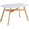 Kondela CYRUS 2 NEW 120x80 0000255653 - jedálenský stôl 120x80x75cm biela/buk
