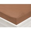 Jersey napínacie prestieradlo JR-023 Orieškovo hnedé 160 x 200 - výška 20 cm