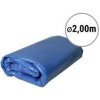 Solárna plachta modrá na bazén s priemerom 2m
