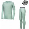 Sensor Merino Air - Detský set tričká s dlhým rukávom + spodky Basil Green 100
