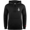 mikina s kapucňou HOLY BLVK INVERTED CROSS Čierna