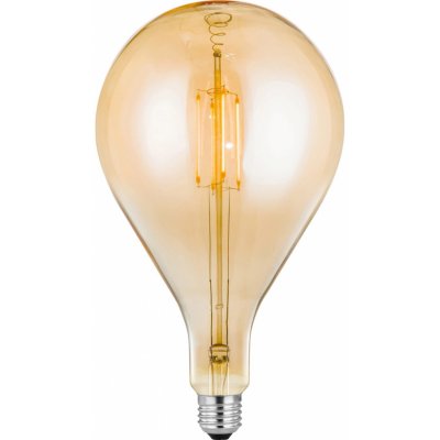 Just Light. Filam. LED žiarovka E27, A160, 420lm, 2700K, 4W, jantarové sklo