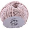 Pletacia vlna Drops COTTON MERINO UNI COLOUR 28 svetlá ružová
