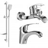 Sada umývadlových batérií Mexen Fabia DF62 - umývadlová batéria + vaňová batéria so sprchou chróm