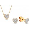 iZlato Forever Zlatá súprava s diamantmi 0.150 ct srdiečka IZBR530S