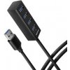 AXAGON HUE-M1AL, 4x USB 3.rozbočovač 2 Gen 1 MINI, kovový, kábel USB-A 1.2m 1023520