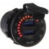 2x USB nabíjačka QC3.0, voltmeter s analógovou indikáciou na paneli