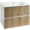 AQUALINE - PANEDA STRIP umývadlová skrinka 69,5x55x45,2cm, dub emporio PN370