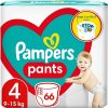 PAMPERS Pants veľ. 4, (66 ks), 9 – 15 kg
