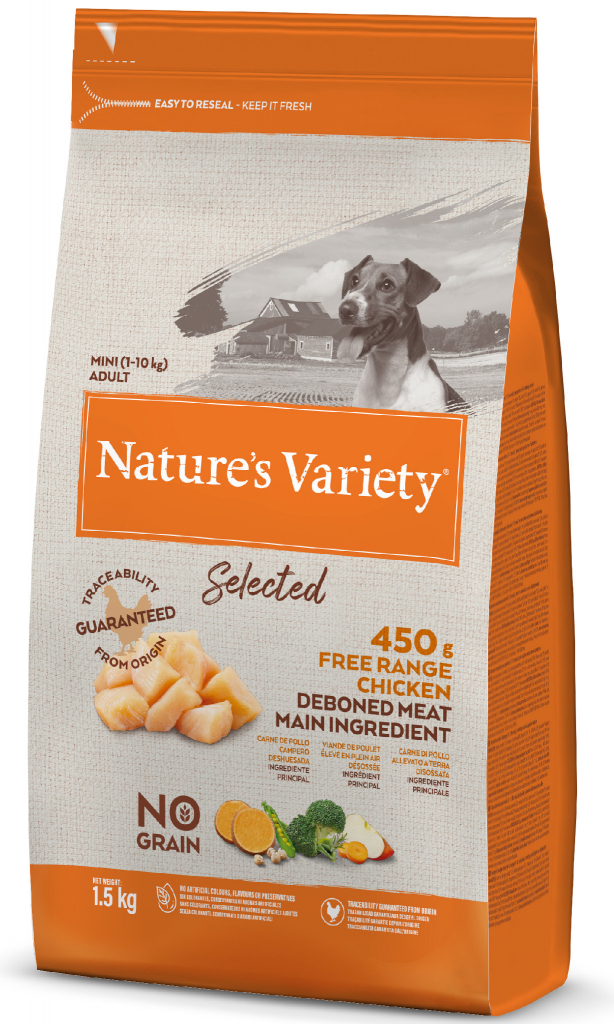 Nature\'s Variety selected mini Adult dog s kuracím 1,5 kg