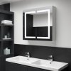 LED koupelnová skříňka se zrcadlem 80 x 12,2 x 68 cm Bílá 285123