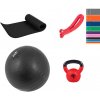 Gorilla Sports Sada pre fitness cvičenie, čierna/červená
