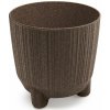 PROSPERPLAST Kvetináč RYFO N ECO WOOD kávový 12,6cm