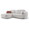 Rohová rozkladacia sedačka Olio - svetlosivá Strana: Ľavá