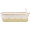 Plastia Samozavlažovací truhlík Mareta 60x20x18 cm sv. + tm. slonová kost