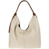 NovaKabelka.sk Delfina Beige Camel kožená talianska kabelka béžová