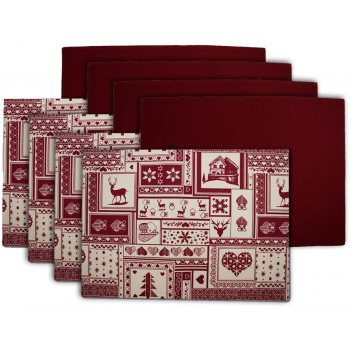 Home Elements Vianočné prestieranie červený patchwork 4 ks 33x45cm od 11 €  - Heureka.sk