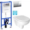 LAUFEN Rámový podomietkový modul CW1 SET s chrómovým tlačidlom + WC JIKA LYRA PLUS RIMLESS + SEDADLO duraplastu H8946600000001CR LY1