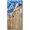 Sklenené hodiny vertikálne Kuchyňa drevená farebná kuchyne 30x60 cm
