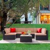 Avenberg Sevilla 2023 čierna/béžová Veľký luxusný ratanový záhradný set