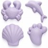 Scrunch Silikonové formičky do piesku dusty light purple