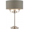 Endon | Endon 99149 - Stolná lampa HIGHCLERE 3xE14/18W/230V šedá/lesklý chróm | EN0184