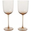 Sklenené poháre na červené víno Host svetloružové 2 ks