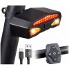 Lampa na bicykel, smerové svetlá, zadné diaľkové ovládanie, vodotesná, LED, USB-C
