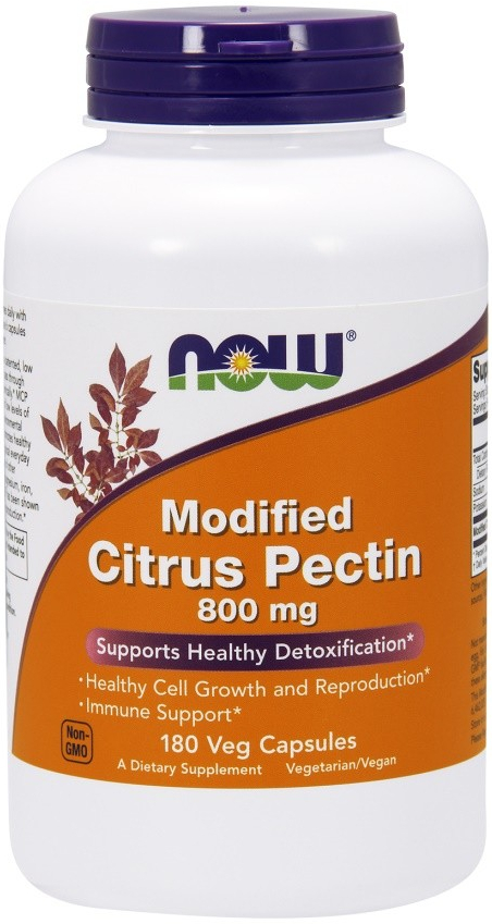 Now Foods NOW Modified Citrus Pectin citrusový pektin 800 mg 180 rostlinných kapsúl