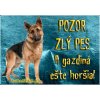 Pozorpes.sk, výstražná tabuľka (Nemecký ovčiak)