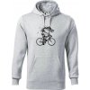 Gravel Bike - kostra - Mikina pánska Cape s kapucňou - L ( Svetlosivý melír )