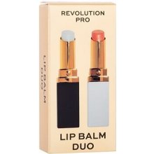 Revolution Pro Lip Balm Duo dárková sada: balzám na rty Clear Lip Balm 2,7 g + balzám na rty Tinted Lip Balm 2,7 g