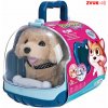 Interaktívny plyšový pes v prepravke